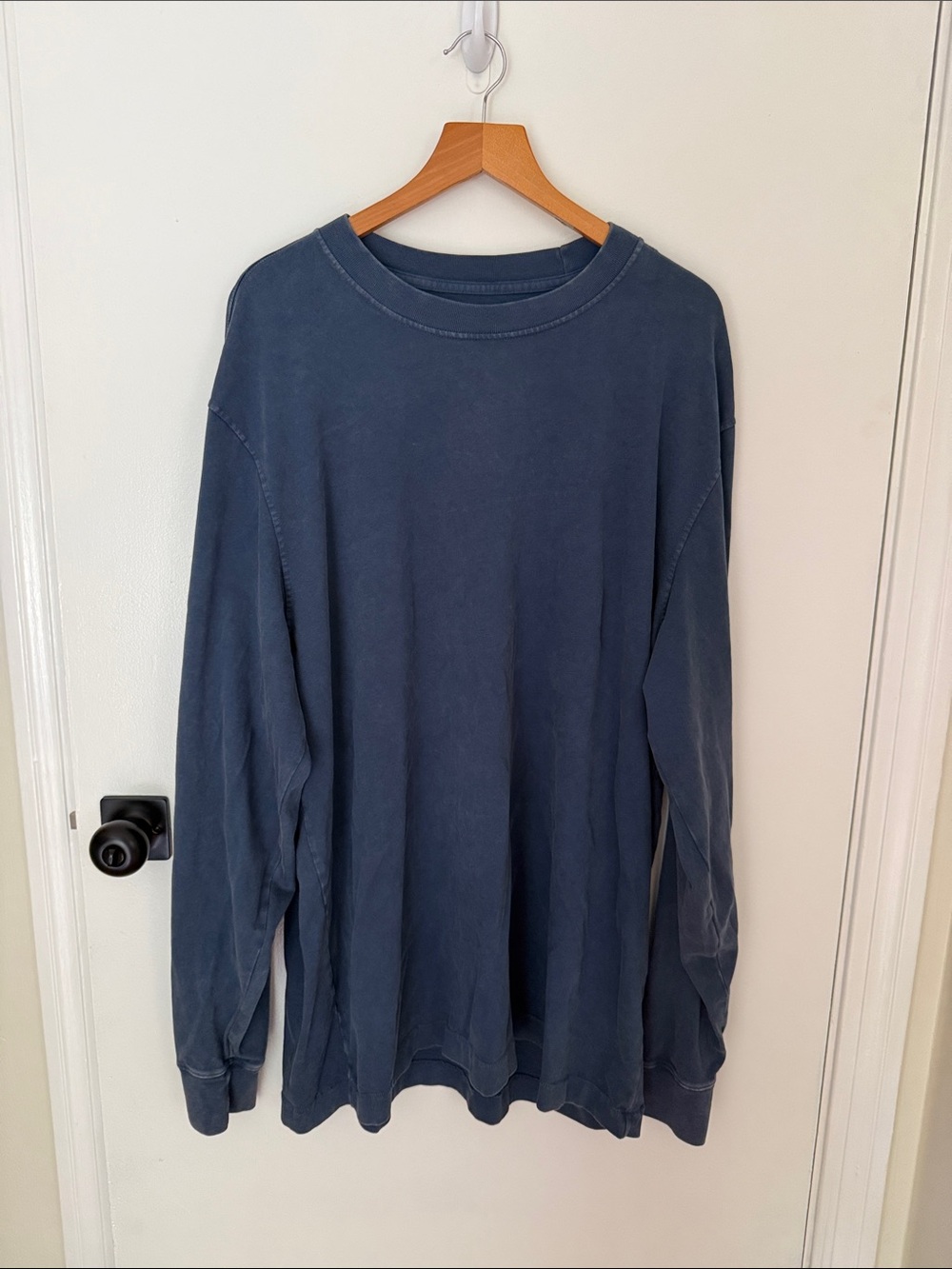 Men's Abercrombie Long-Sleeve XL Tall Shirt in Slate Blue
